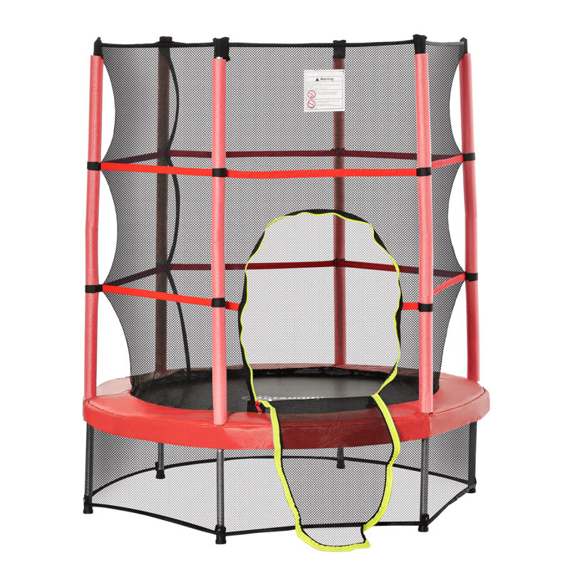 Trampoline with Enclosure Net, Springless Design, Safety Pad and Frame
