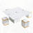 Lift-Top Coffee Table with Storage Stools-1778850388