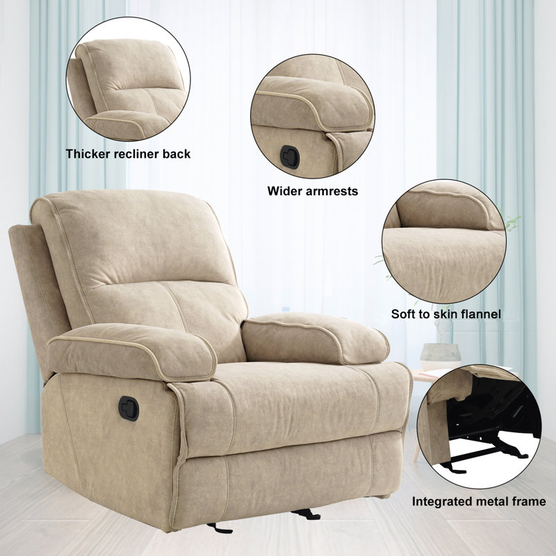 Fauteuil inclinable et berçant manuel Saidee, Blond