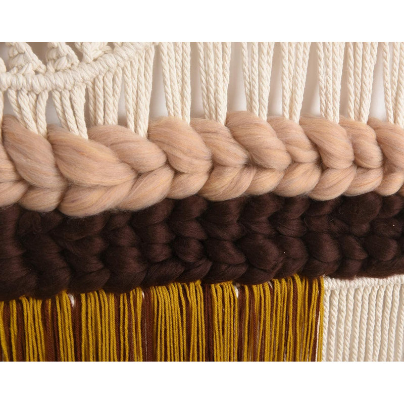 Grande décoration murale macramé tissé à la main Macrame
