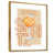 Toile avec cadre flottant or