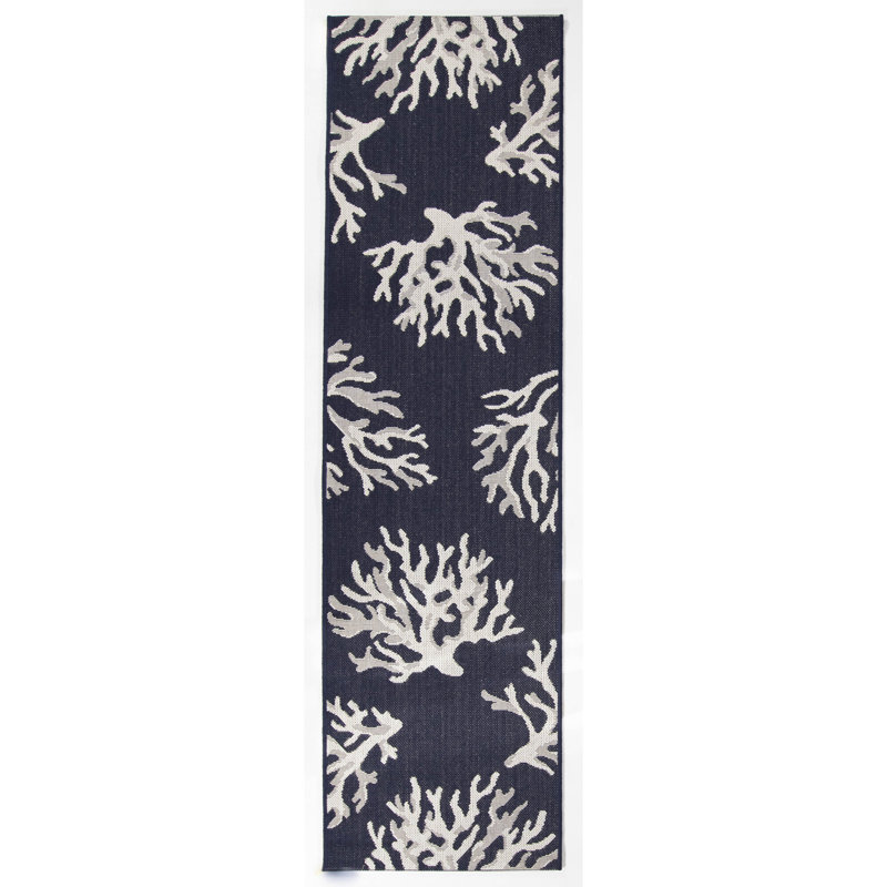 Kubal Abstract Indoor / Outdoor Rug, Runner 2' x 6'11"