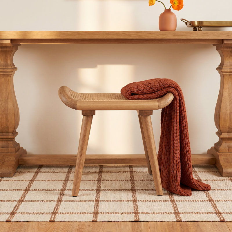 Geena Solid Wood Accent Stool