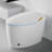 Unique Smart Toilet With Bidet Built In, Intelligent One Piece Toilet For Modern Bathroom, Auto Open/Close Seat, Foot Sensor, LED Display, Night Light, Warm Water & Dryer, White-118737807