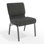 Chaise de salle d'attente empilable en tissu avec structure en métal 21,25 po Maevis