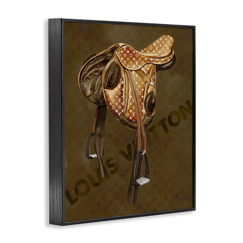 Art giclée à motif de selle Glam par Ziwei Li, Giclée encadrée noir minuit, H 14 po x l 11 po