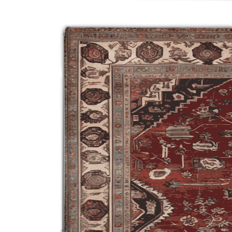 Tapis d'intérieur et d'extérieur brun Persian, Rectangulaire 8 pi x 10 pi