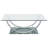Rectangular U-Shaped Glass Top Coffee Table
