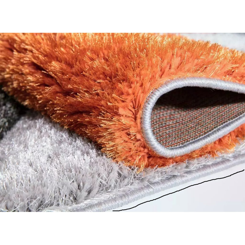 Solid Colour Shag Area Rug, Rectangle 160 x 230cm