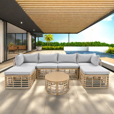 Orhideja With Six Individual Seats And A Round Coffee Table And Pillows