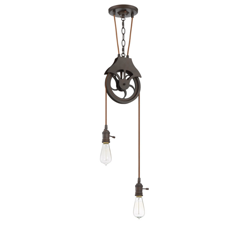 Luminaire suspendu à 2 lumières Design-A-Fixture, Bronze vieilli brossé