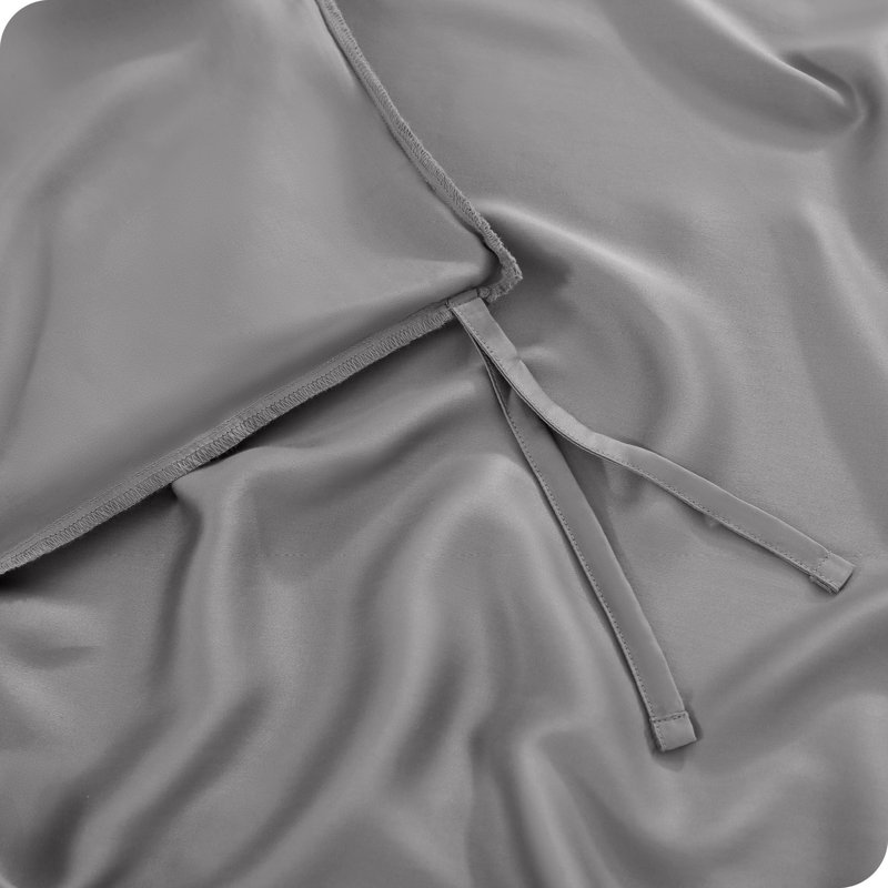 Twin/Twin XL Light Gray TENCEL Lyocell Duvet Cover Set