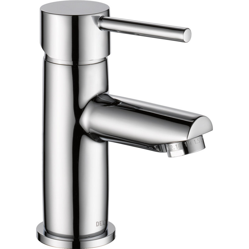 Robinet de salle de bain Trinsic, robinet de lavabo monotrou pour meuble-lavabo, ensemble de drain à poussoir en métal, chrome