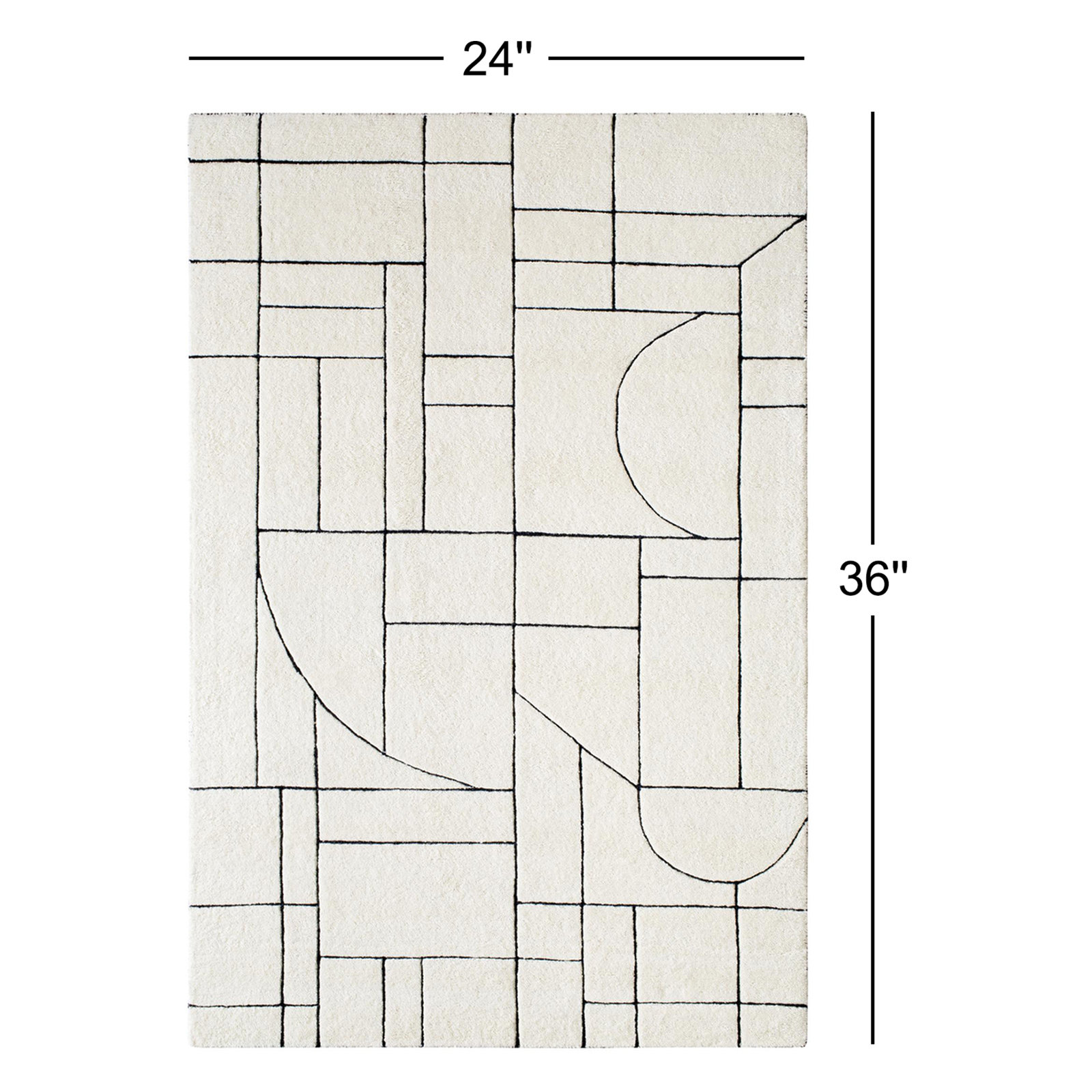 Lyla Handmade Wool Rug, Rectangle 2' x 3'