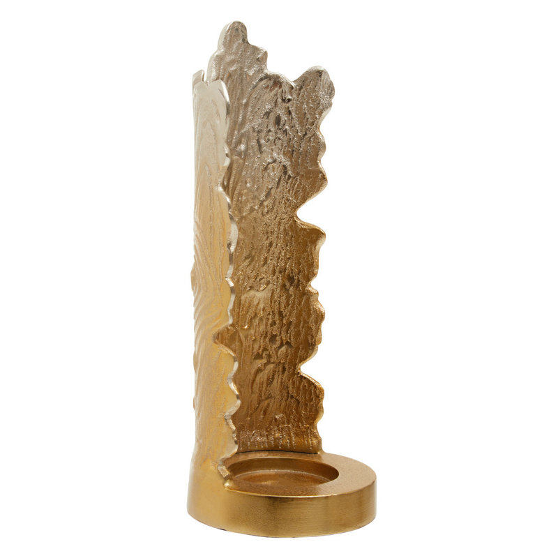 Fong Aluminum Tabletop Tealight Holder, Gold/Silver