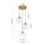Lustre 3 lumières en verre martelé transparent
