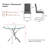 5 - Piece Glass Top Dining Set (set Of 5)-2002552780-2002551859