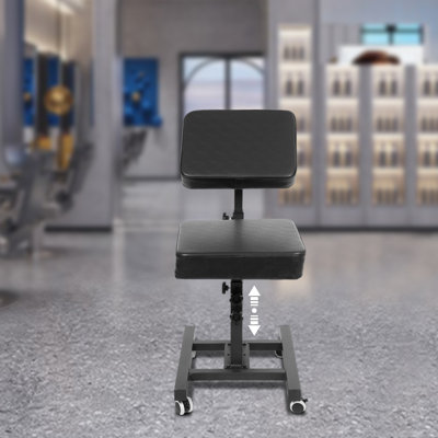 Black PU Salon Chair 180 Degree Reclining Height Adjustable Beauty Styling Chair with Lockable Wheels for Salon Home Use