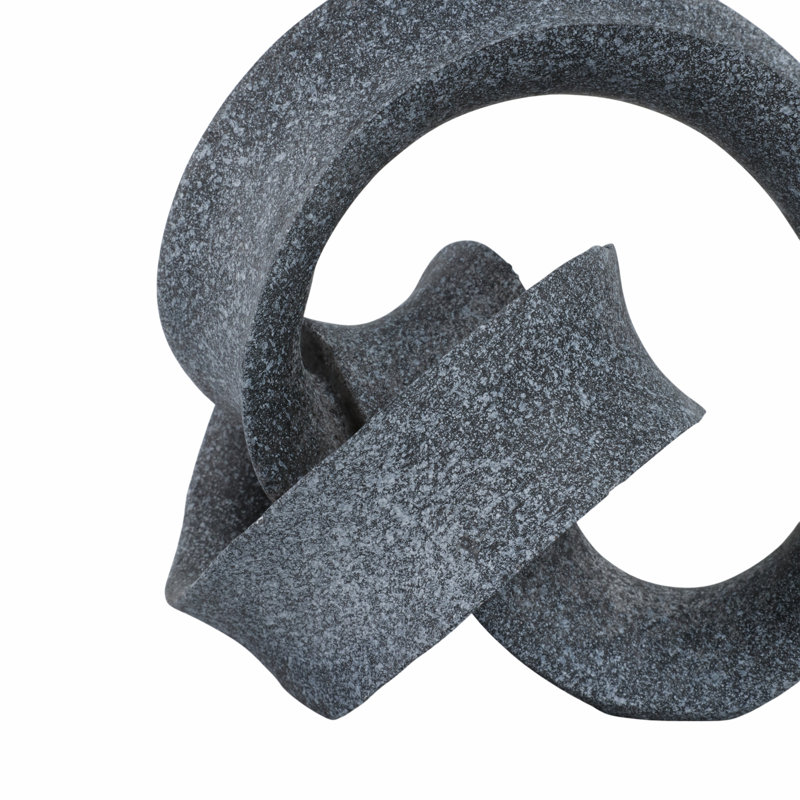 Sagebrook Home 8" Menen Small Loop Statuary, Black
