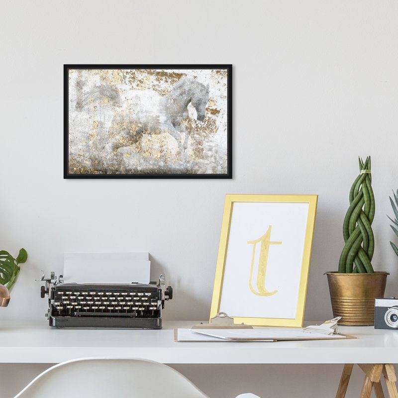 «Animals Courir», reproduction d'art graphique, L 15 po x H 10 po, Cadre noir