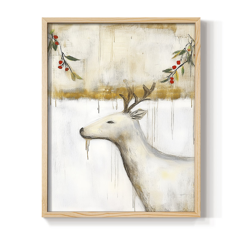 «Christmas Holiday Art DCCXLVII», reproduction d'art encadrée - bois massif, Naturel, H 11 po x l 9 po