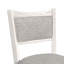 Tabouret tournant Celis avec tissu gris blanc rustique (2 par boîte)