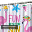 Rideau de douche Pink Flamingo Monstera-1415091840