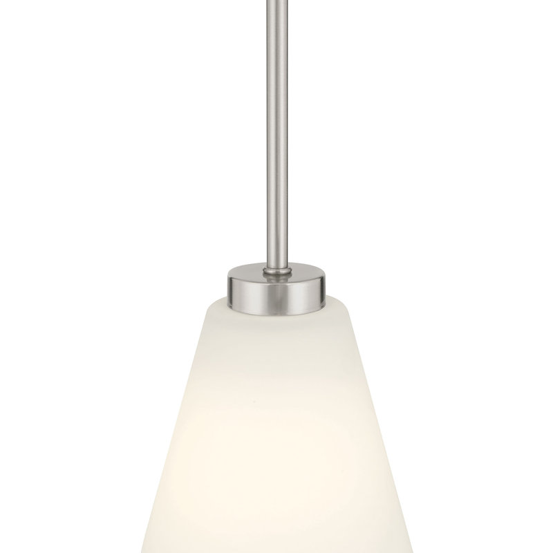 Mini-luminaire suspendu 1 lumière 5,75 po Strayhan, Nickel brossé