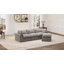 Canapé confortable en forme de L avec repose-pieds 102,3 po Boneless-1593845260