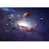 Planet In Outer Space Galaxy System Paintable Wall Mural