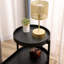 Table d'appoint à 2 niveaux avec canapé de rangement pour table de salon et table de bout en bois