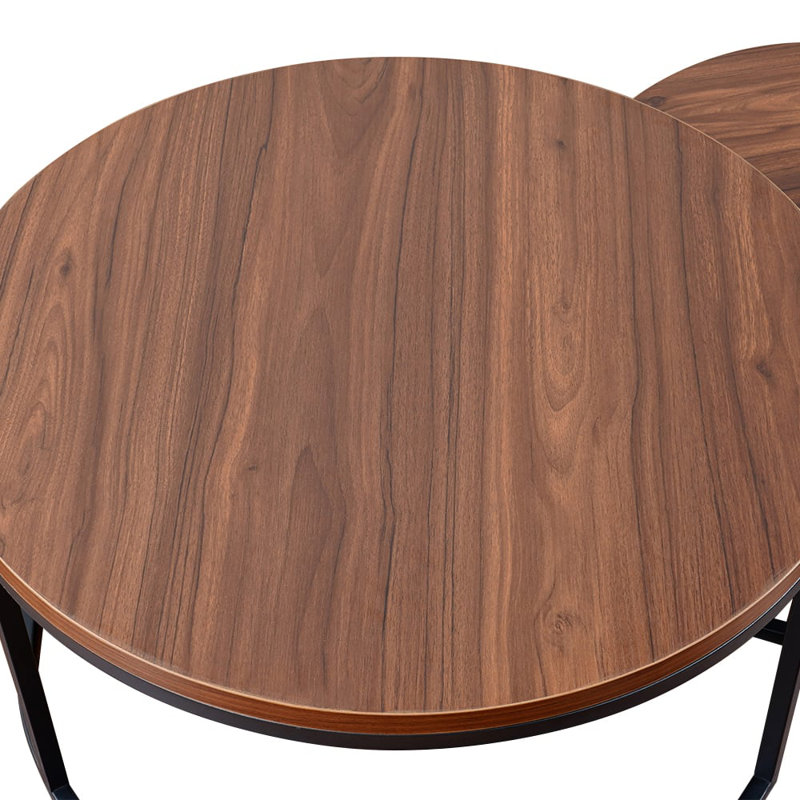 Fero Round Nesting Coffee Table Set(24"-32"), Brown