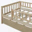 Lit de jour en bois robuste et fonctionnel avec barrières de sécurité gigogne et clôture pour un sommeil sûr et confortable dans n'importe quelle pièce-987682181-987682183
