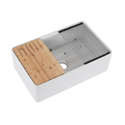 30'' L Single Bowl Fireclay Kitchen Sink