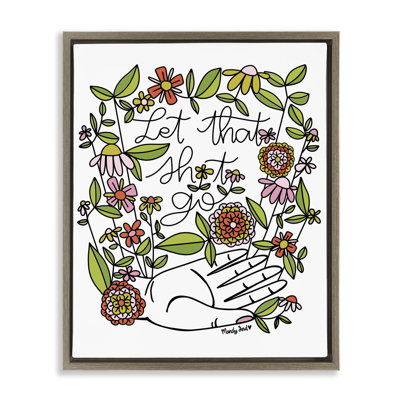 Cadre flottant Let Let Go Floral, design par Mandy Ford Art + Illustration