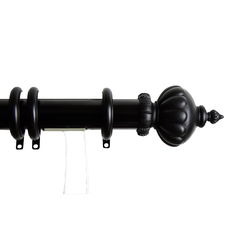 Tringle décorative simple Joanie, Noir, l 30 - 48 po