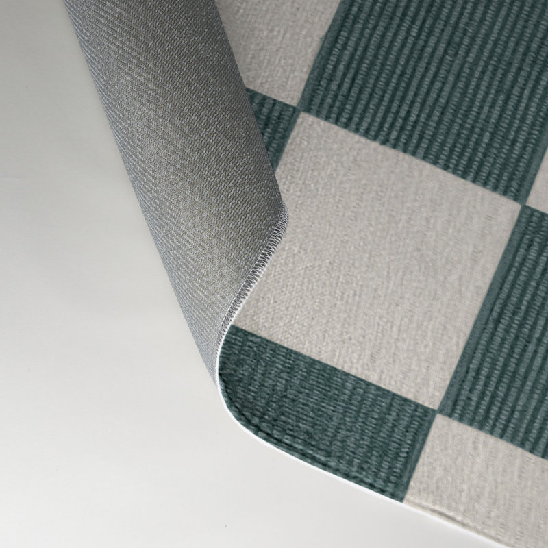 Tapis d'intérieur et d'extérieur à carreaux beige
