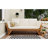 TOPMAX Outdoor Adjustable Patio Wooden Daybed Sofa Chaise Lounge With Cushions For Small Places, Natural Finish+Beige Cushion