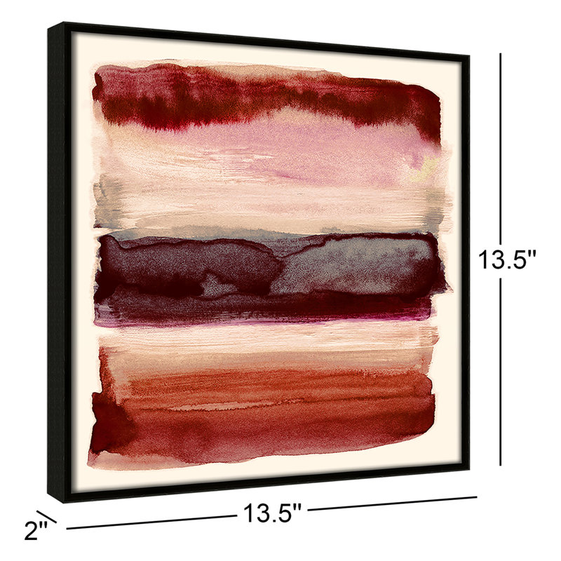 «Burgundy Sky II» par Nan, Espresso, H 13,5 po x l 13,5 po