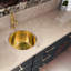 Brightwork 15-Inch Hand Hammered Round Stainless Steel Bar Sink-94847968