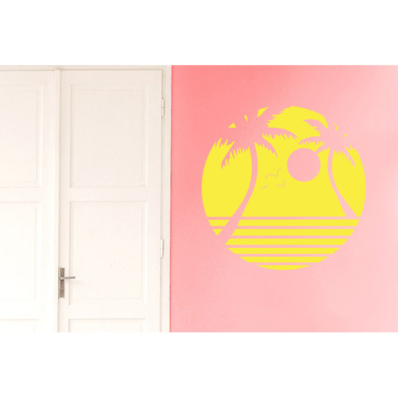 Nautical & Beach Non-Wall Damaging Wall Decal, Bright Yellow