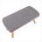 Gray-toned 2-Seat Mid-Century Modern Indoor Bench, Upholstered Fabric with Natural Wood Frame