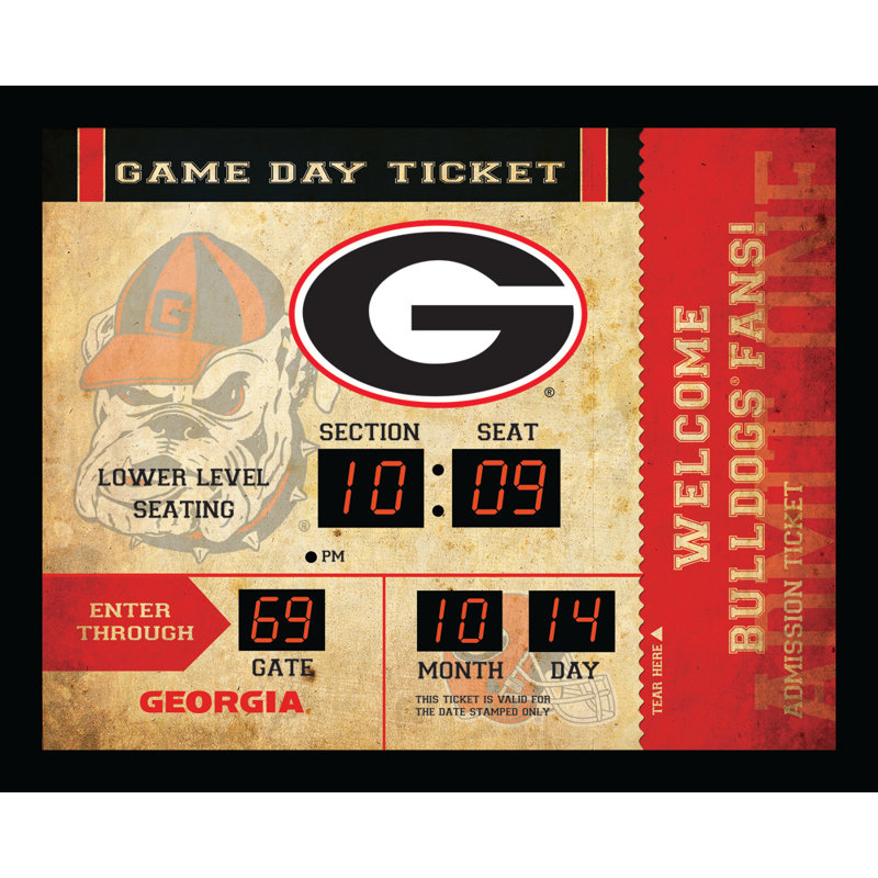 NCAA Digital Wall Clock, University of Georgia