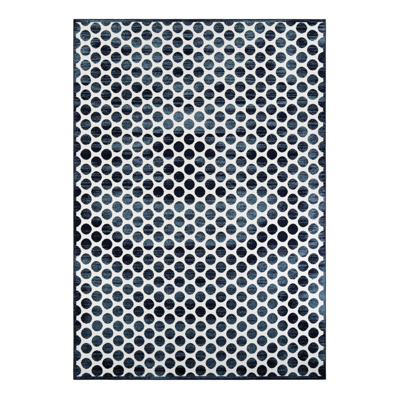Tapis intérieur / extérieur Sabrina Soto Dots, Rectangle 10 pi x 14 pi 1 po