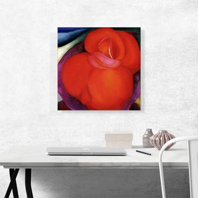" Red Flower 1919 " Oil Painting