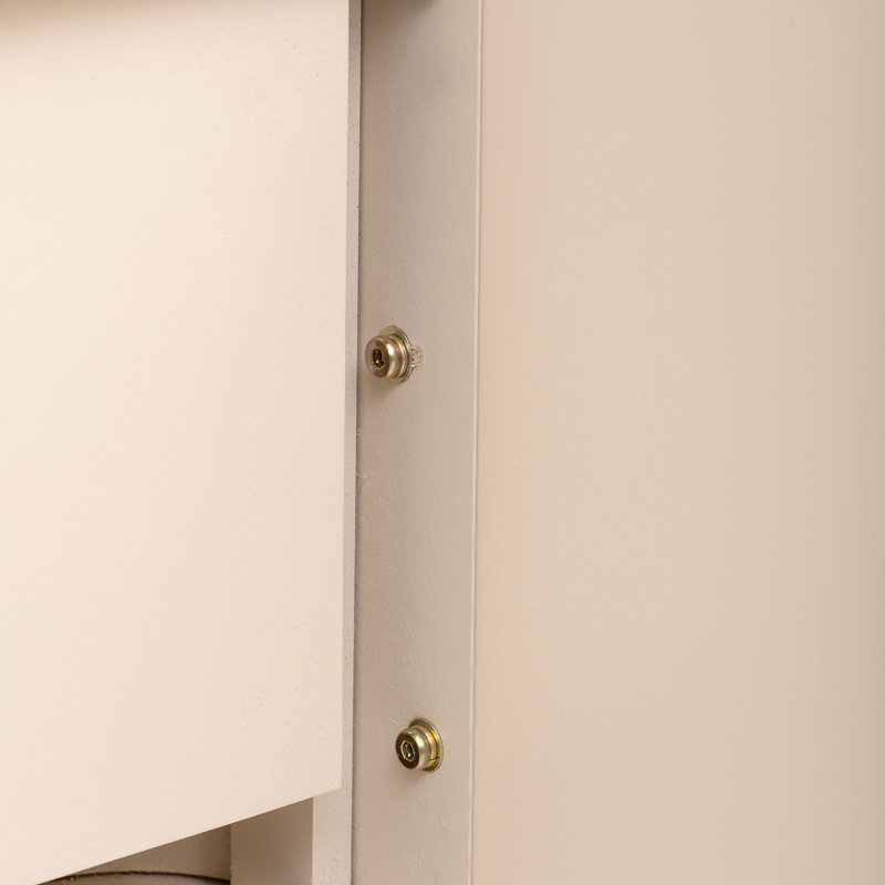 Console à silhouette rétro unique avec style ouvert, Bois naturel délavé