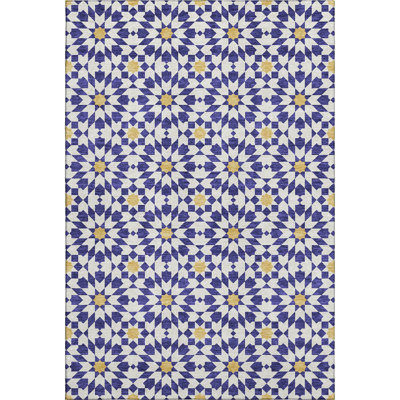 Premium Machine Washable Tweedy Navy Rug