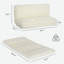 Canapé-lit Bean Bag, matelas de sol pliant moelleux, canapé-lit en mousse, blanc crème