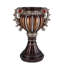Vase décoratif 17,5 "Delicata" en bronze avec accents argentés