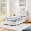 Lit simple avec grande tête de lit en lapin, télécommande à DEL, 4 tiroirs de rangement, tissu Boucle, doux et doux, chambre à coucher à structure stable surdimensionnée pour un sommeil réparateur-50323773